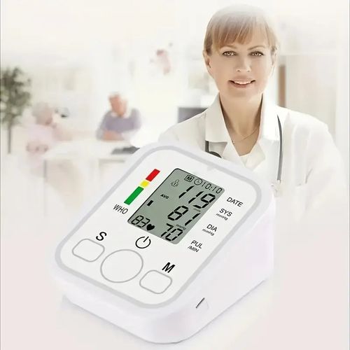 Accurate Home Blood Pressure Monitor with Voice Broadcast - Automatic Upper Arm BP Machine with Memory Function and Large LCD Display