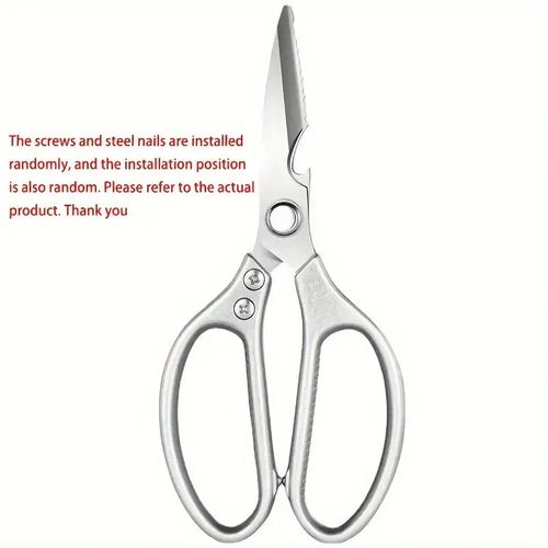 1pc Professional 8.5-inch Stainless Steel Kitchen Scissors with Aluminum Alloy Handle