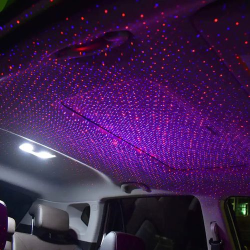 Universal decoration ceiling interior car ambient star sky laser usb projector 2 head starry romantic roof light