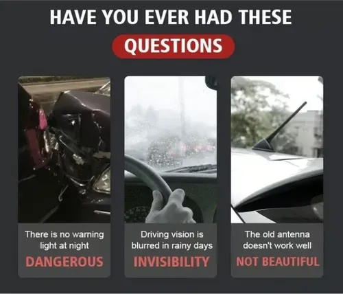 🚗Shark Fin Solar Warning Light for Car