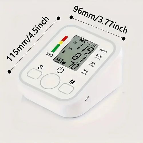 Accurate Home Blood Pressure Monitor with Voice Broadcast - Automatic Upper Arm BP Machine with Memory Function and Large LCD Display