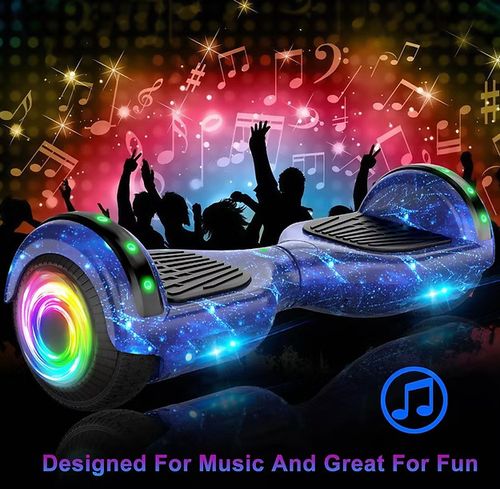 Hoverboard with Built-in Bluetooth Speaker and 6.5 Colorful