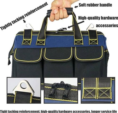 14.17 Inch Tool Bag,Double Waterproof Fabric Large Tool Bag with Soft Padded