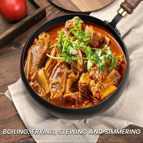 🔥Quality Assurance + Non-Toxic🔥Uncoated thick iron pot