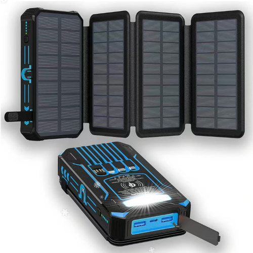 ⚡Outdoor Foldable Solar Large Capacity Charger Mobile Power Bank