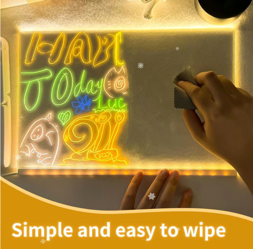 🎁Creative Rewritable Acrylic LED Message Board 🎨 (set come with 7 Pens)