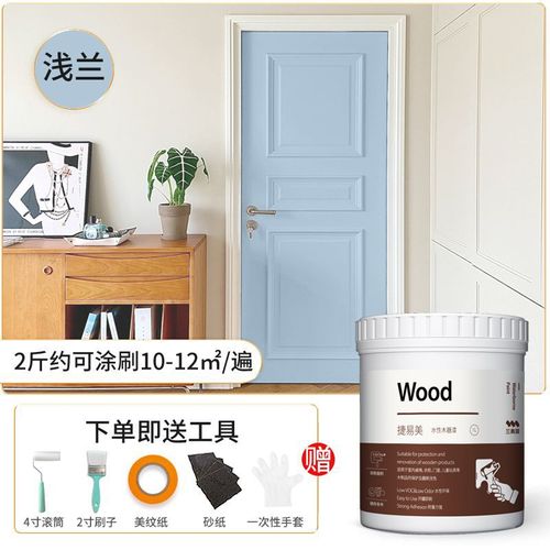 Water based wood paint for refinishing wooden doors, cabinets, and furniture,waterproof and odorless coating.