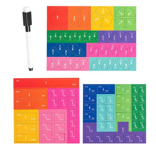 Montessori Magnetic Book Fraction Puzzle for Children