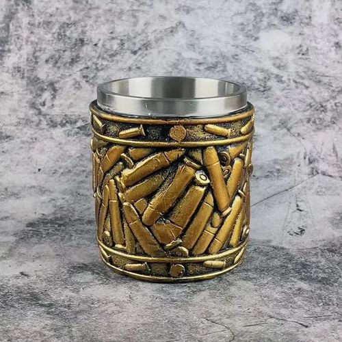 🔥Stainless Steel Bullet Pattern Beer Mug🔥