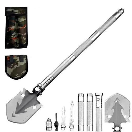 Multi-Purpose Camping Survival Shovel With Camouflage Bag