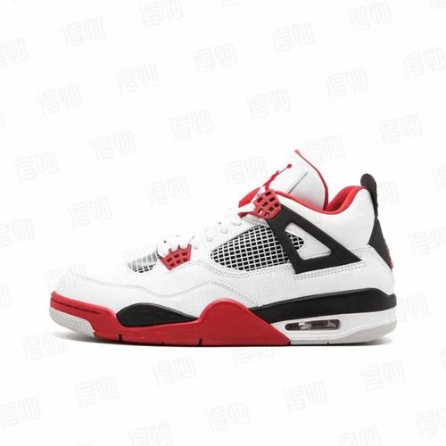 Jordan Air Jordan 4 retro fire red leather non-slip shock absorption mid-top retro basketball shoes men's white and red 2012 edition