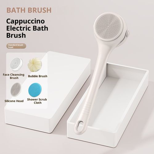 Double Handle Electric Rotary Multifunctional Waterproof Bath Brush Rubbing Gadget Scrubbing Towel