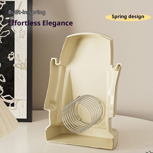 Minimalist Luxury Home Stone Statue Tissue Box with Built-in Spring-Loaded Dispenser