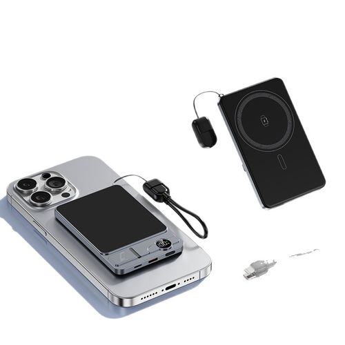 Magnetic Wireless Power Bank 10000mAh | Portable Fast Charger with Strong Magnet & USB-C Output for iPhone & MagSafe