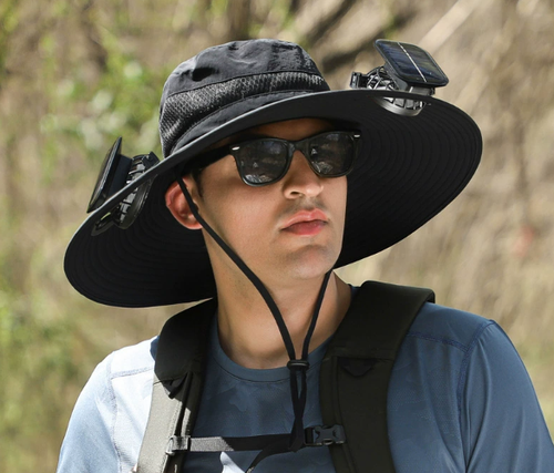 Solar Fan Cap Solar Powered Cooling Fan Hat for Fishing, Hiking & Outdoor Sun Protection