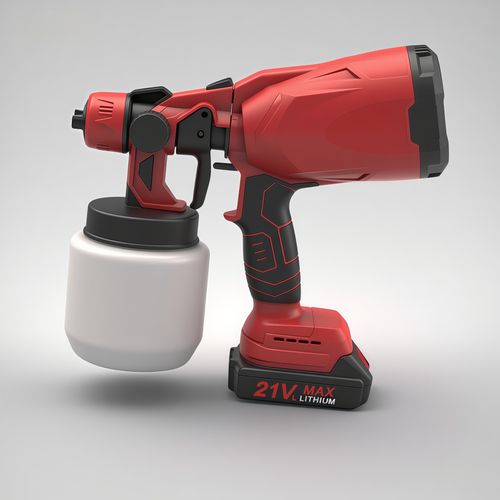 Lithium-ion battery-powered electric paint spray gun