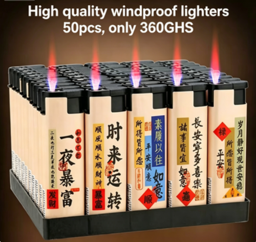50-pieces High-Quality Windproof Lighters