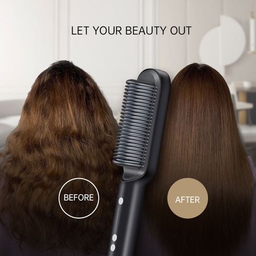 Hair straightening comb