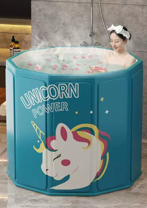 Folding bath tub no installation required small household size adult insulation bathtub