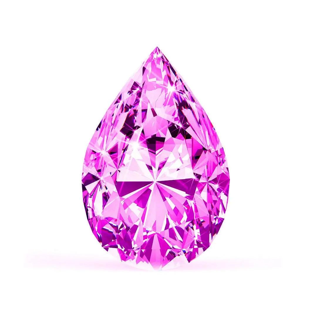 0.45 Ct. Pink Pear Lab-Grown CVD Diamond Custom Made Diamond Rings