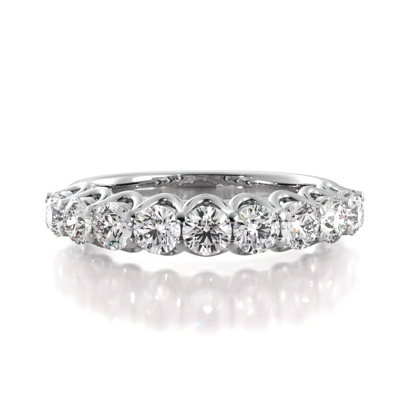 1.08 ct. Round Diamond Wedding Band  Custom Moissanite Engagement Rings