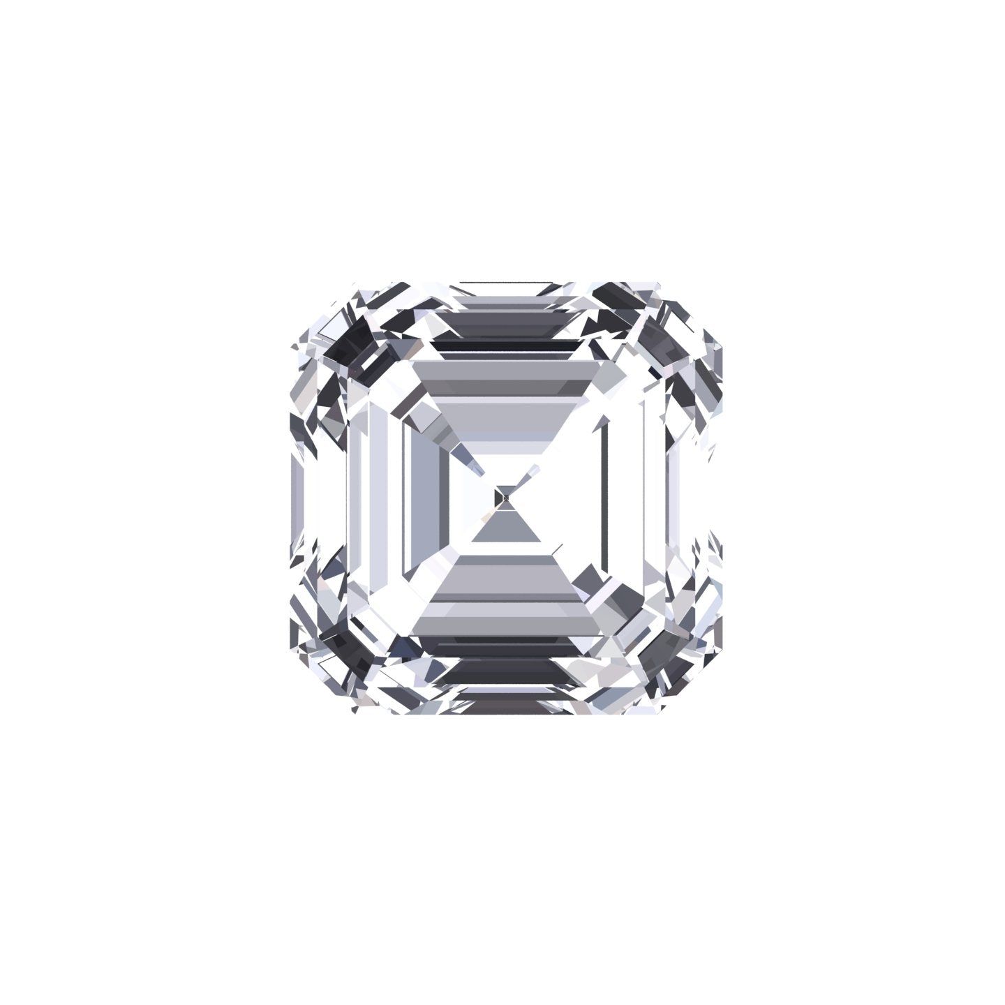 Asscher Cut Moissanite Loose Stone  Custom Engagement Rings For Women