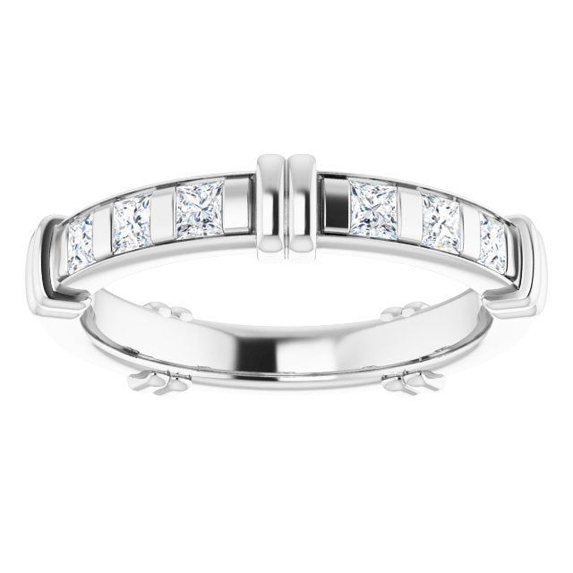 1.20 ct. Princess Diamond Eternity Band Stackable Diamond Ring  Build Your Own Engagement Ring