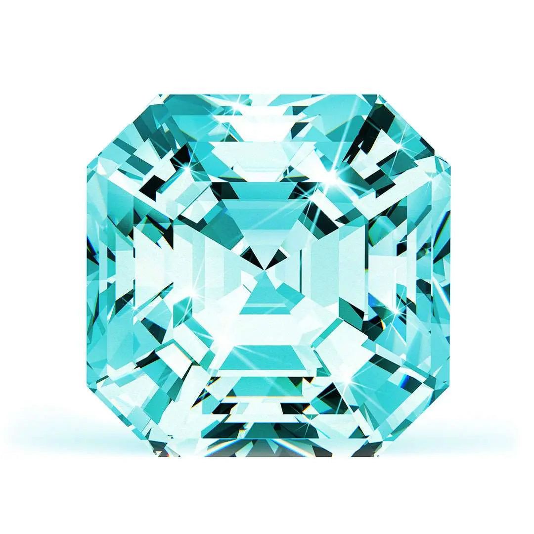 0.60 Ct. Blue Asscher Lab-Grown CVD Diamond Design Your Own Diamond Ring