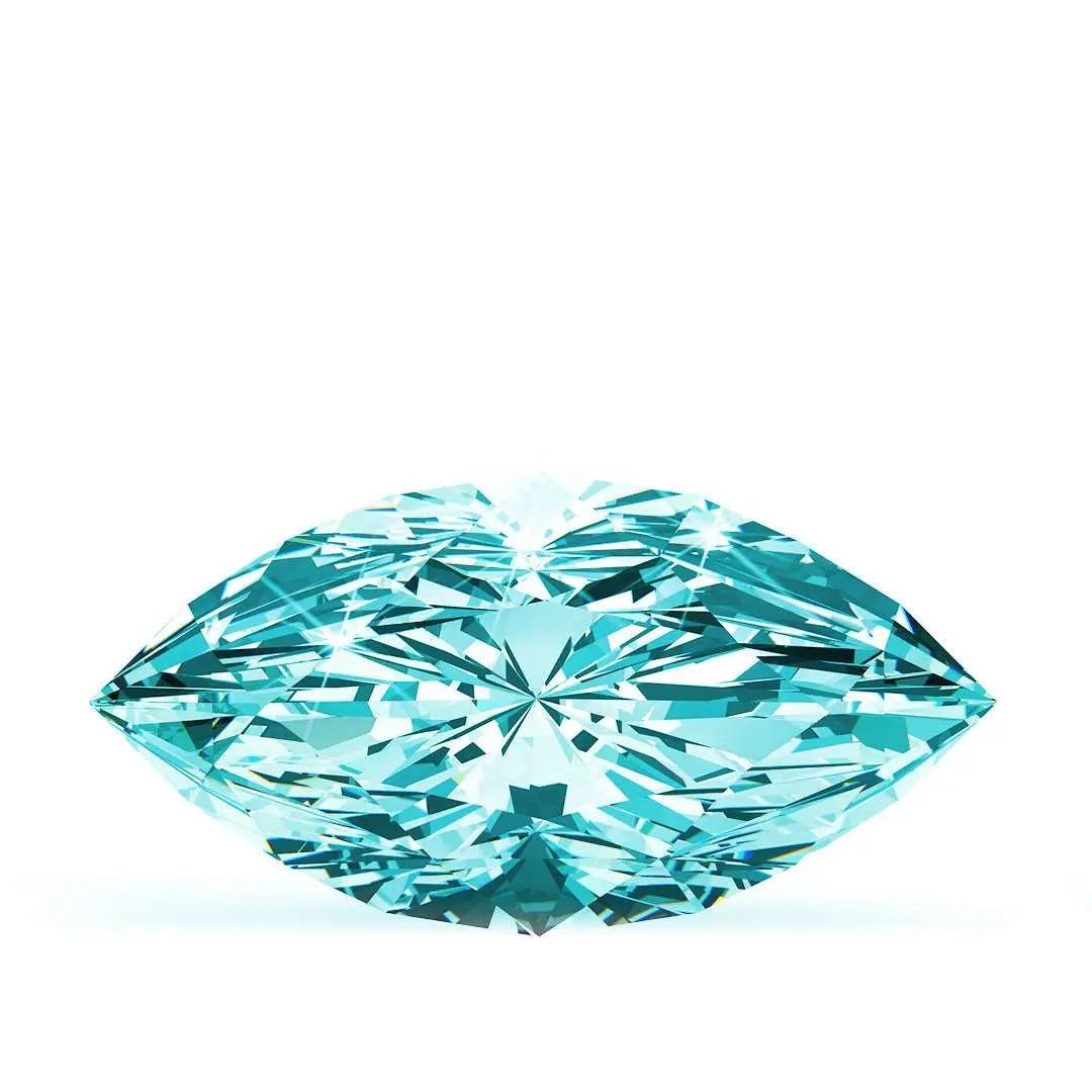 0.45 Ct. Blue Marquise Lab-Grown CVD Diamond