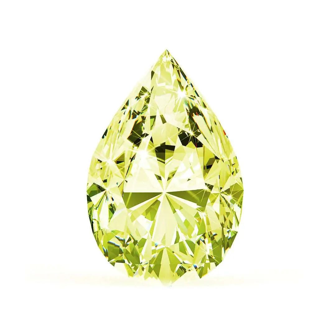 0.55 Ct. Yellow Pear Lab-Grown CVD Diamond  Custom Gemstone Engagement Rings