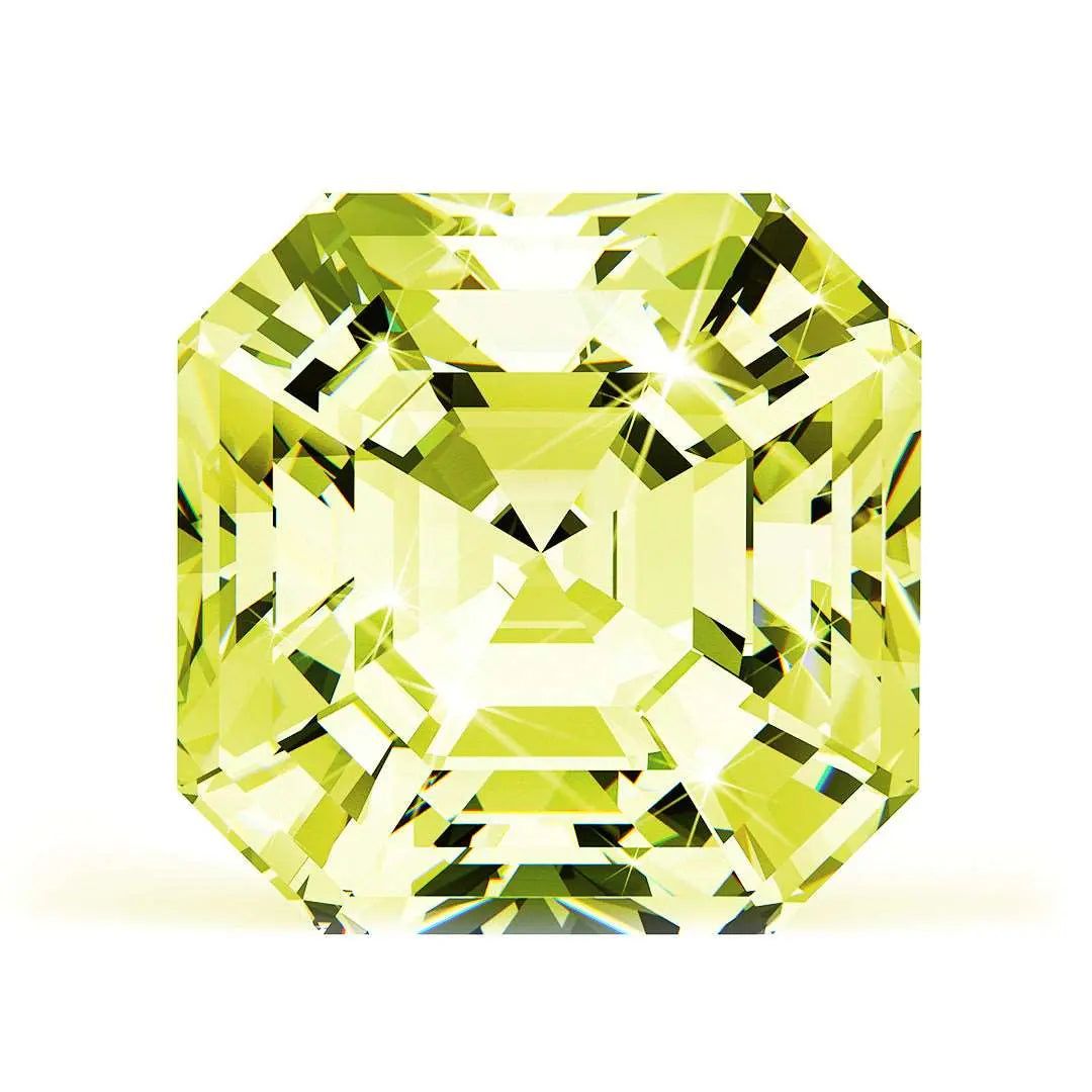 0.60 Ct. Yellow Asscher Lab-Grown CVD Diamond  Custom Gemstone Engagement Rings