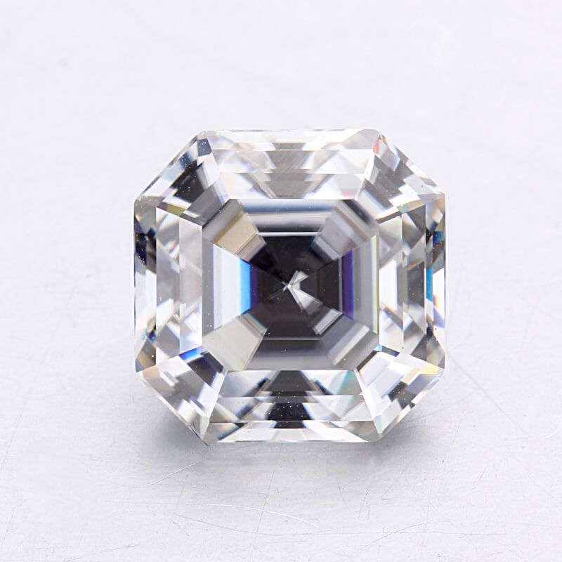 D Color White GRA Certificate Loose Asscher Cut Moissanite  Hand Made Engagement Rings