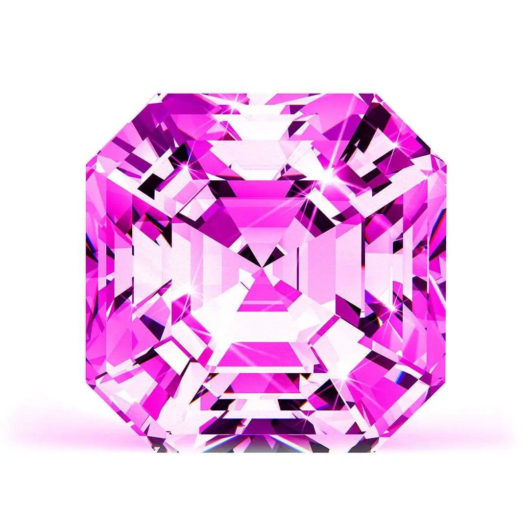 0.55 Ct. Pink Asscher Lab-Grown CVD Diamond  Custom Unique Engagement Rings