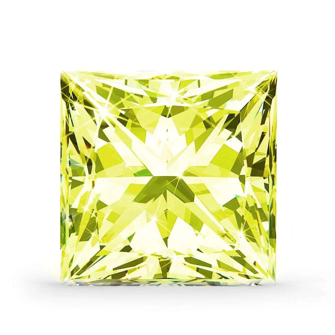 0.90 Ct. Yellow Princess Lab-Grown CVD Diamond