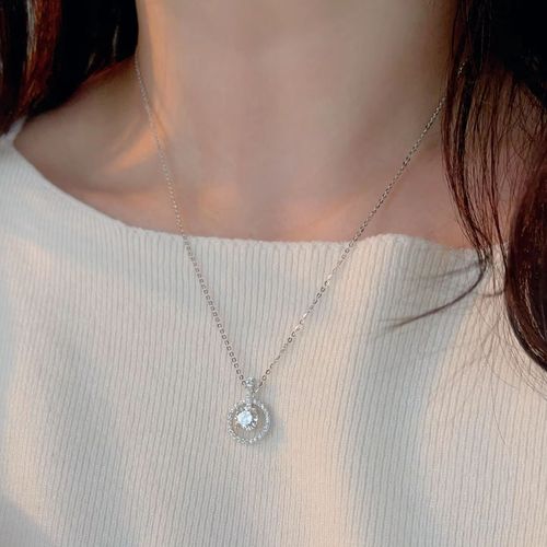 OEM High Quality S925 Sterling Silver Rhodonite Pendant Luxury Necklace