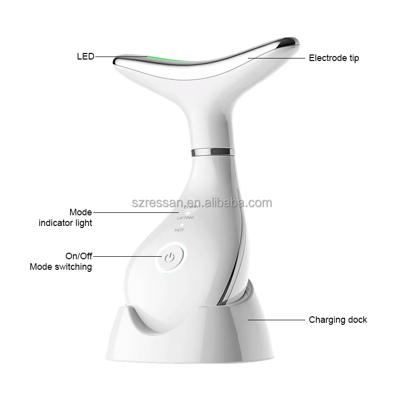 New product launched. Facial firming and lifting, neck lifting beauty device. 7-color LED photon therapy. Facial and neck lifting massager
