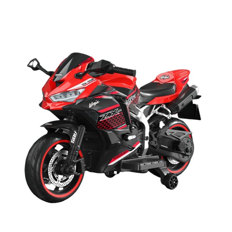 Extra-large children's motorcycle electric vehicle. It can seat boys and girls, suitable for two children. It's a cool rechargeable toy car for babies.