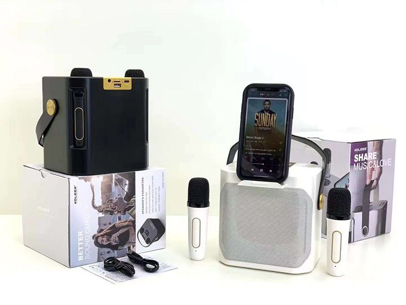 Subwoofer Karaoke Wireless V 5.2 Speaker R G B Wireless Microphone FM Radio T F USB Home DJ Party Professional Stereo Speaker