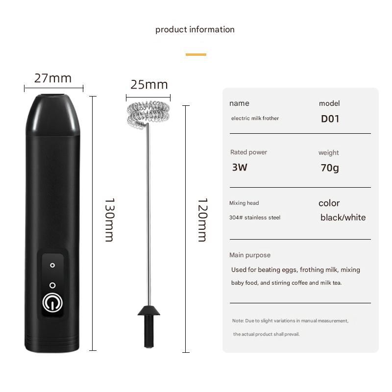 Wholesale 3rd Gear Milk Frother Rechargeable Milk Foam Maker Electric Milk Frother With Multiple Colors