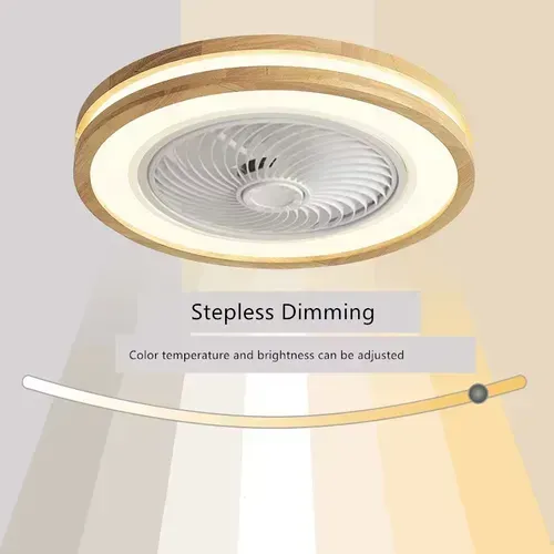 Led Ceiling Fan 220V Mute Ac Motor 3 Color Led Ceiling Fan with Remote Contro