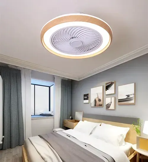 Led Ceiling Fan 220V Mute Ac Motor 3 Color Led Ceiling Fan with Remote Contro