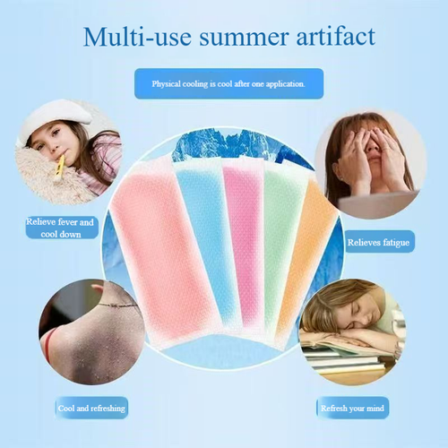 Cooling Patches Icy Patches Refreshingly Cool Physical Heat Reduction Summer Military Training Student Revitalisation Cooling Heat Dissipation Ice Pads