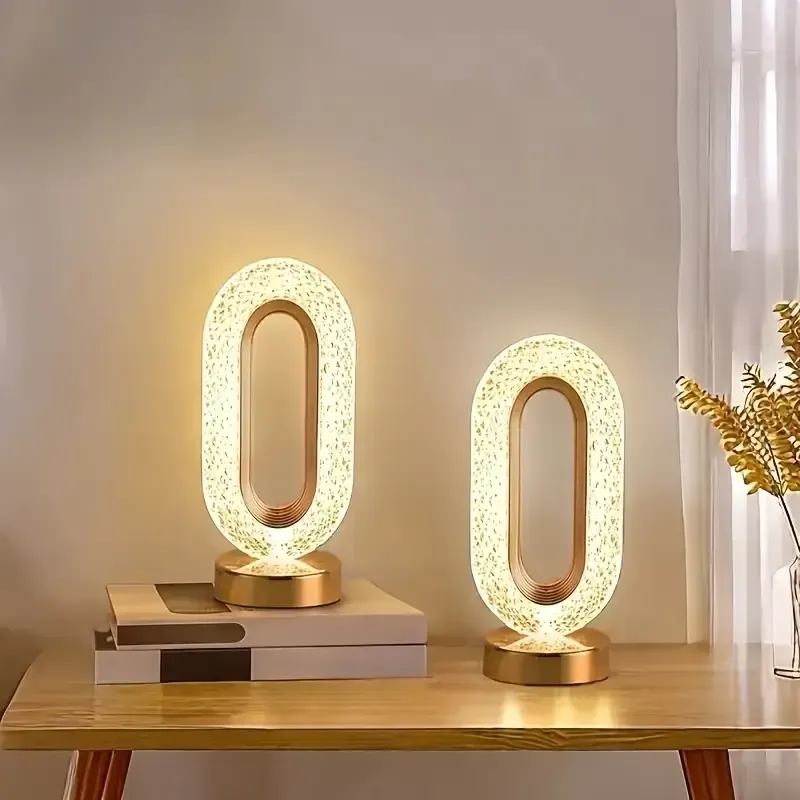 Gold Acrylic Runway Table Lamp