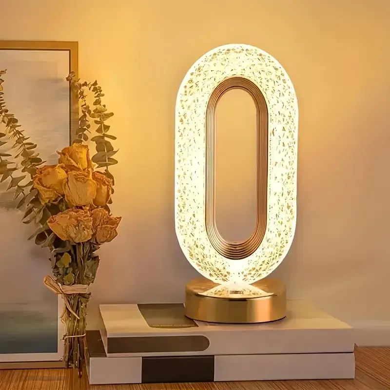 Gold Acrylic Runway Table Lamp