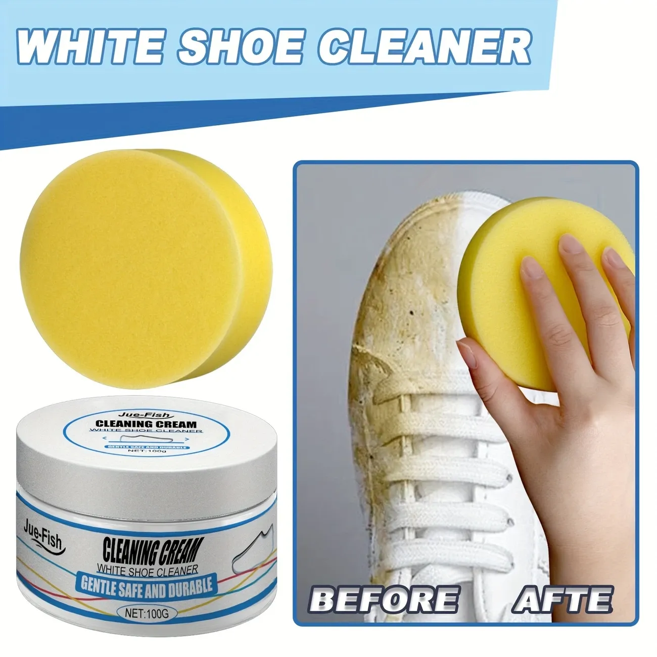 Creme de limpeza para calçados brancos