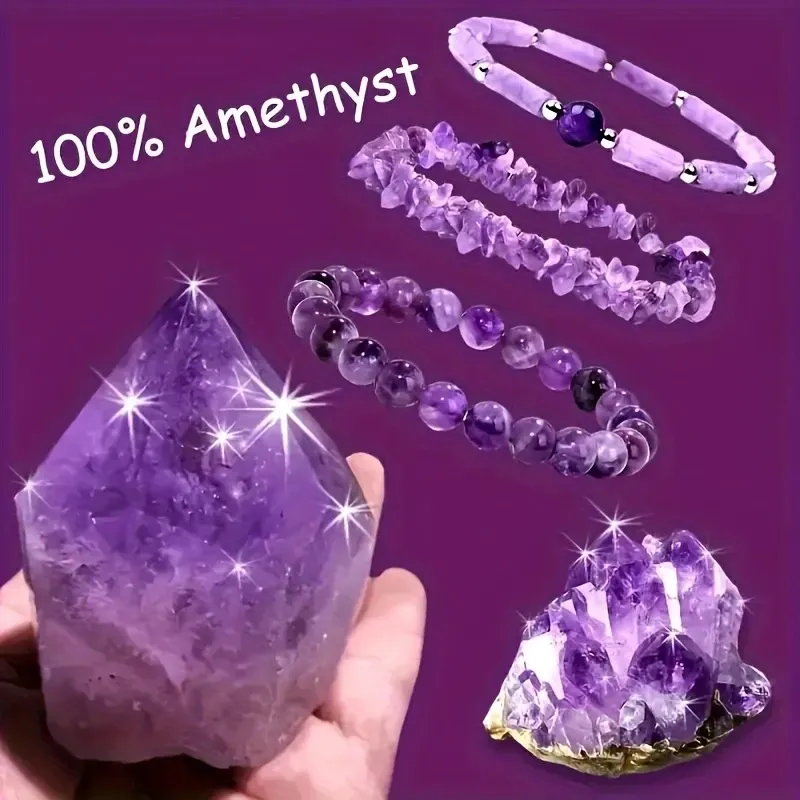 Conjunto de Pulseiras Ametista da Sorte