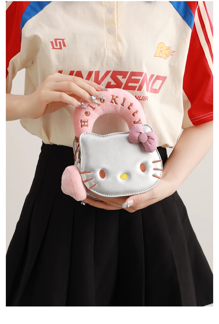 UR可愛helloKitty貓迷你手提小拎包女2025新款時尚百搭鏈條斜挎包
