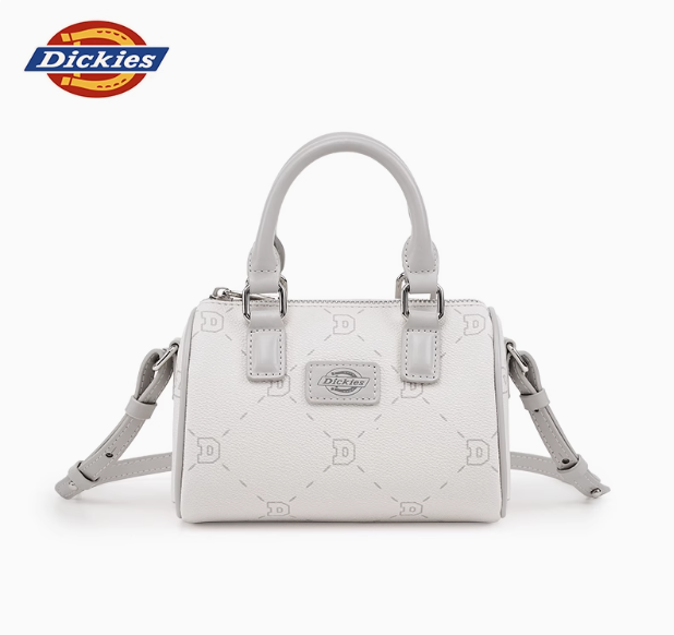Dickies斜挎單肩手提女士迷你老花圓桶波士頓包正品2025通勤新款