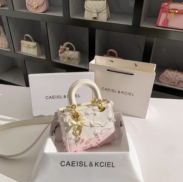 CAEISL&KCIEL女包小衆漸變流蘇戴妃包女2025新款高級感手提斜挎包