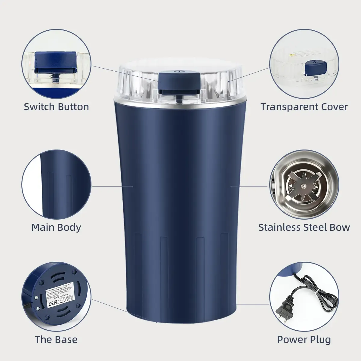 Small Size, Big Power – The Ultimate Portable Grinder in Blue!